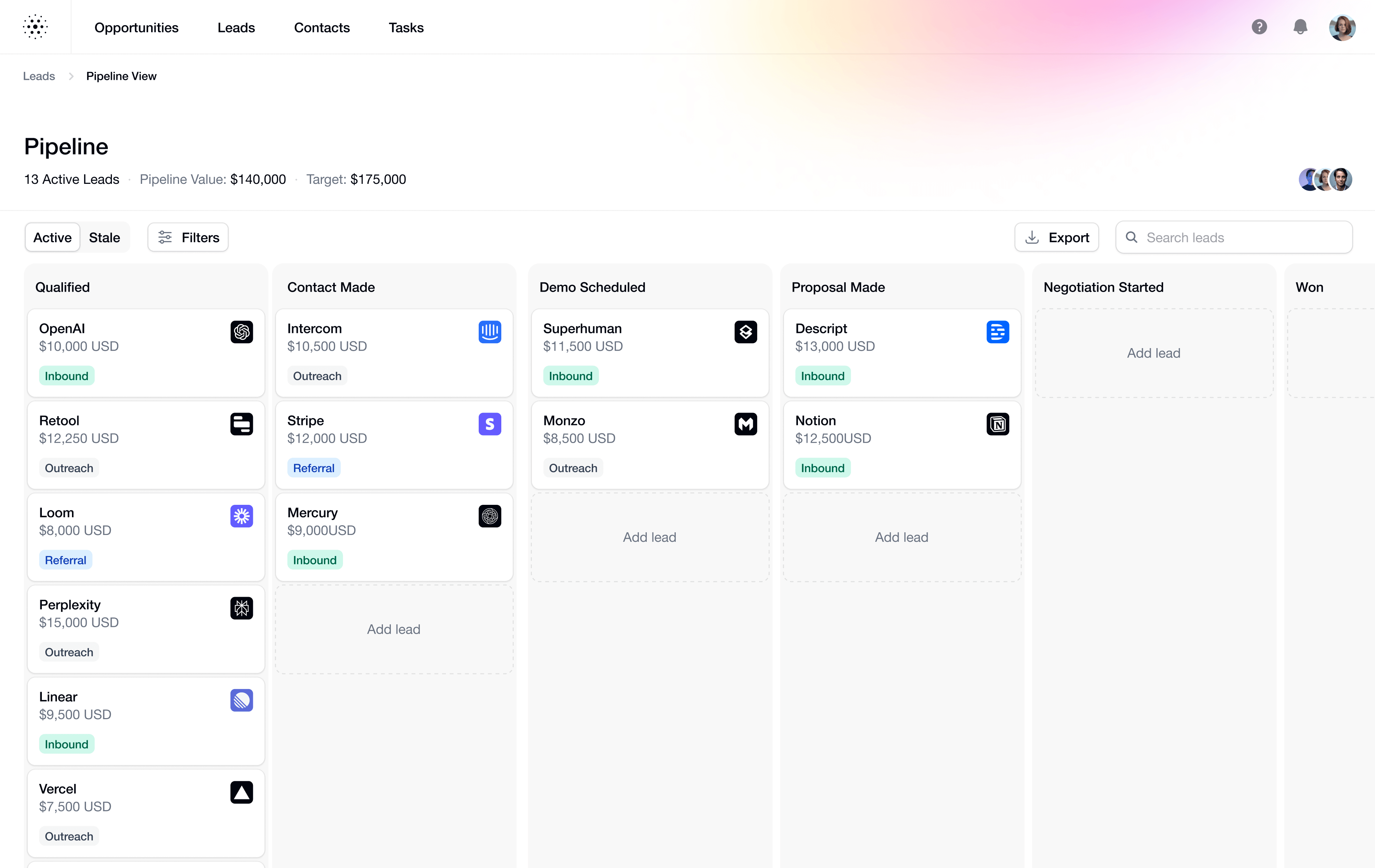 Contract Generation API Dashboard